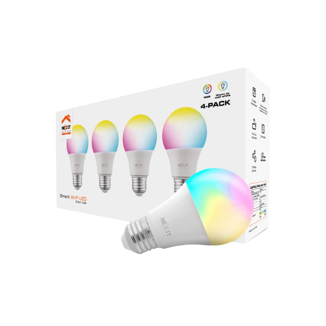 SUPRICOM BOMBILLA LED INTELIGENTE WI-FI 110V - NEXXT HOME NHB-C110 4PK MULTICOLOR, EMPAQUE DE 4 - SMART LED BULB MM105NXT19 BOMBILLA LED INTELIGENTE WI-FI 110V - NEXXT HOME NHB-C110 4PK MULTICOLOR, EMPAQUE DE 4 - SMART LED BULB - Imagen 1