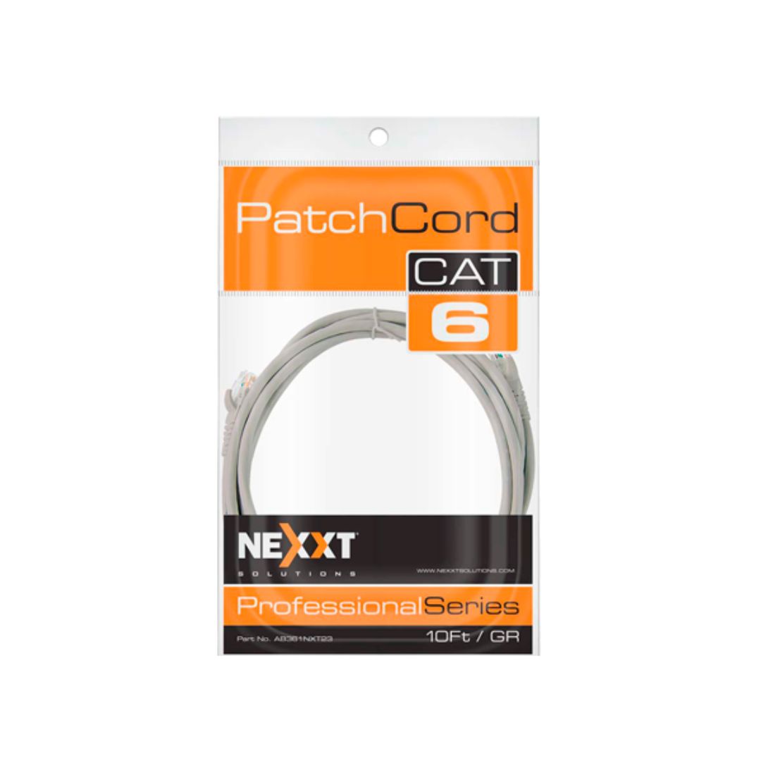 SUPRICOM CABLE DE RED CAT-6 10FT GRIS MPN 798302030671 NEXXT HOME PATCH CORD AB361NXT23 CABLE DE RED CAT-6 10FT GRIS MPN: 798302030671 NEXXT HOME PATCH CORD - Imagen 1