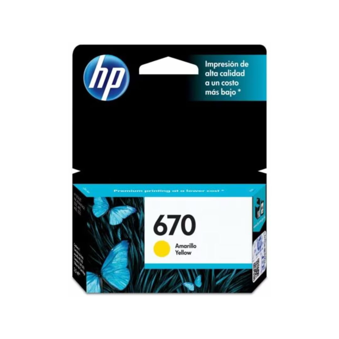 SUPRICOM Cartucho hp 670 yellow CZ116AL Cartucho de Tinta HP 670 Amarilla Original - Imagen 1