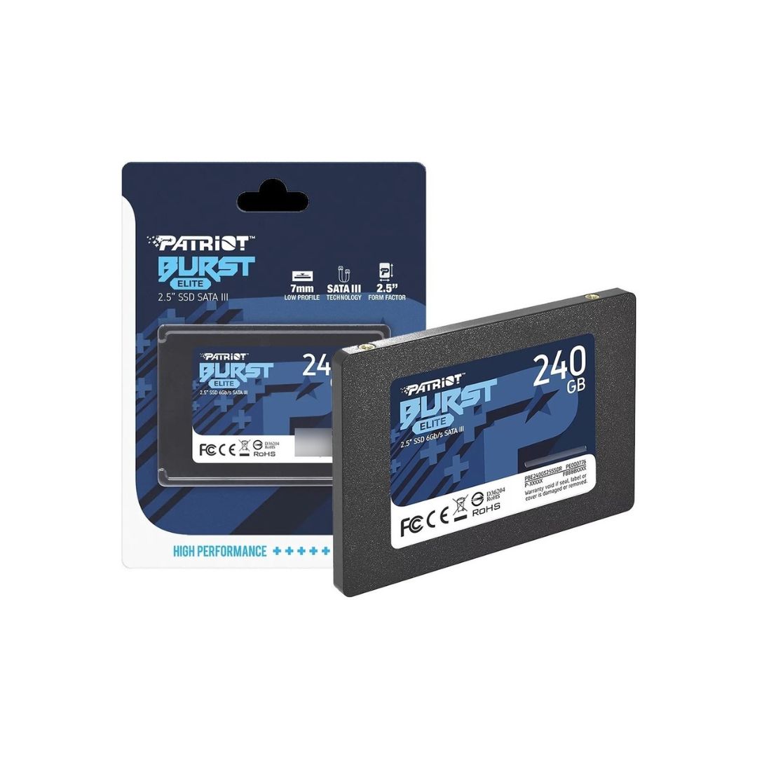 SUPRICOM DISCO DURO SSD PATRIOT BURST ELITE SOLID 240 GB SATA3 PE000776 PBE240GS25SSDR DISCO DURO SSD PATRIOT BURST ELITE SOLID 240 GB SATA3 PE000776 - Imagen 1