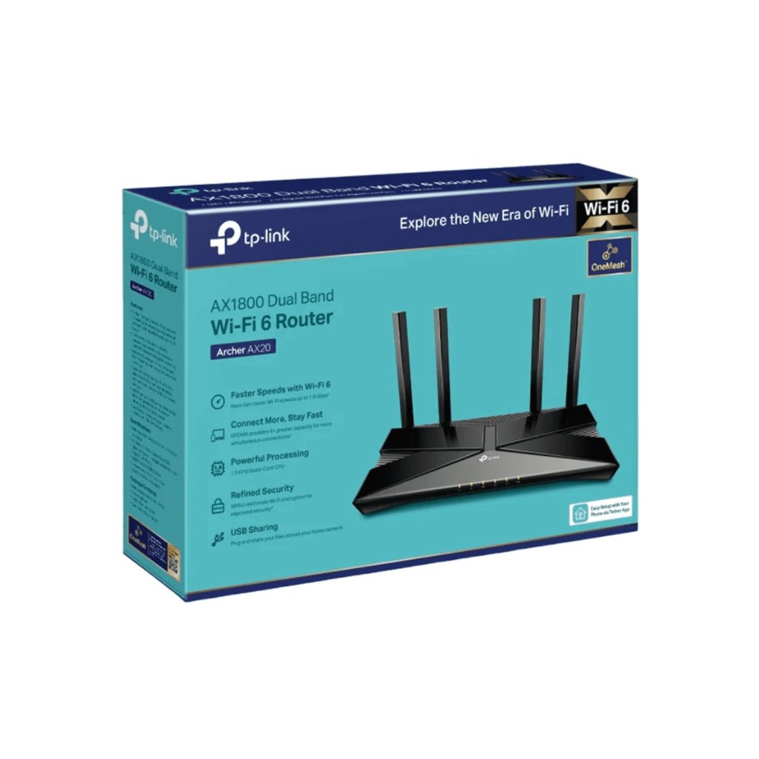 SUPRICOM ROUTER TP- LINK AX1800 WIFI6 GIGABIT ISP EX220 ROUTER TP- LINK AX1800 WIFI6 GIGABIT ISP EX220 - Imagen 1