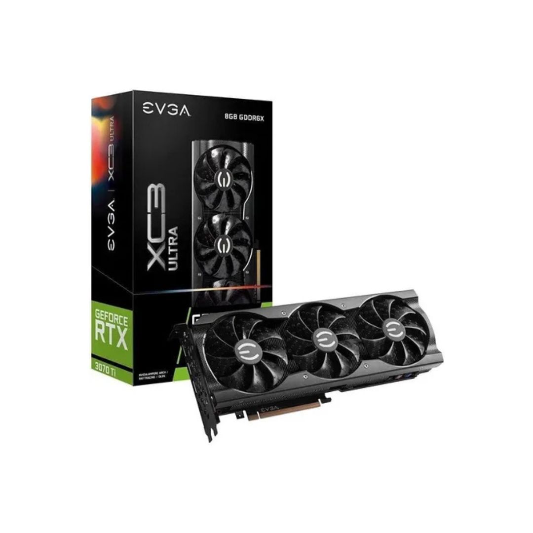 SUPRICOM TARJETA DE VIDEO EVGA GEFORCE RTX 3070 TI 8GB FTW3 ULTRA (NUEVO OPEN BOX) 3797-KR-NEWOB Tarjeta de Video EVGA GeForce RTX 3070 Ti FTW3 Ultra Gaming – 8GB GDDR6X (Nuevo / Open Box) - Imagen 1