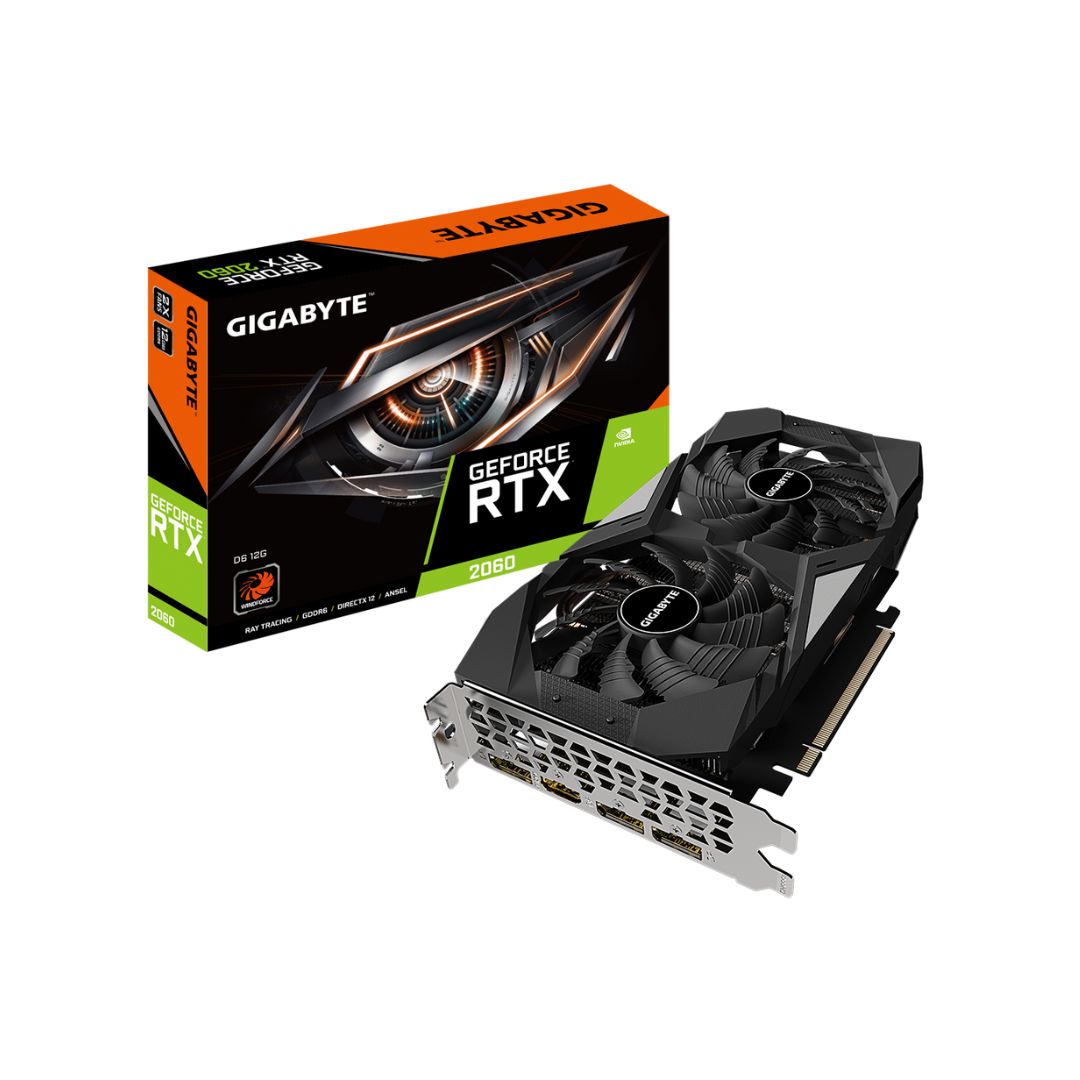 SUPRICOM TARJETA DE VIDEO GIGABYTE GEFORCE RTX 2060 12GB GDDR6 PCLE#GV-N2060WF20C-12GD VDO0727 Tarjeta de Video Gigabyte GeForce RTX 2060 12GB GDDR6 | PCIe 3.0 PCLE#GV-N2060WF20C-12GD - Imagen 1