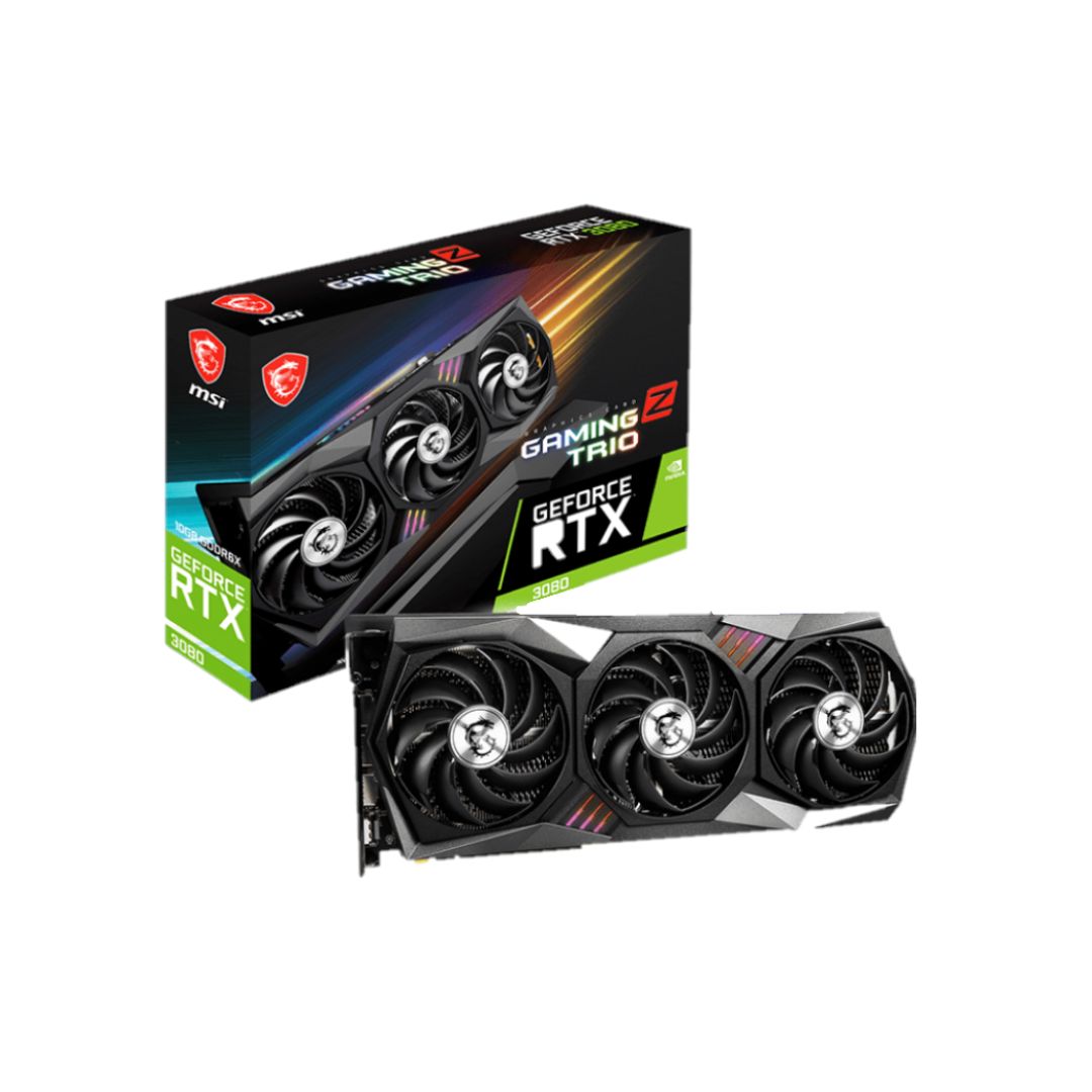 MSI GeForce RTX 3080 Gaming Z Trio 10G LHR GDDR6X – Open Box MSI