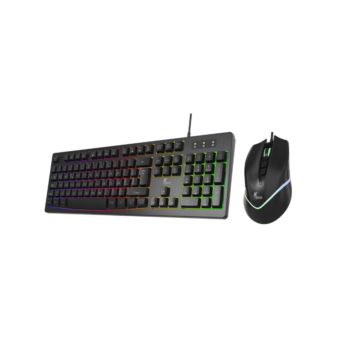 SUPRICOM TECLADO + MOUSE XTECH GAMING LUZ LED XTK-531S Combo Teclado y Mouse Gaming XTECH XTK-531S USB - Imagen 1
