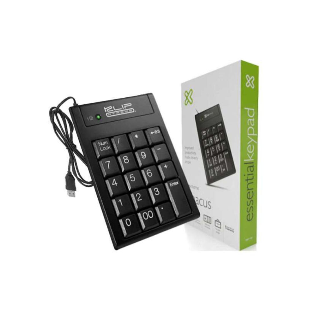 SUPRICOM TECLADO NUMERICO KLIPX USB NEGRO KNP-100 TECLADO NUMERICO KLIPX USB NEGRO - Imagen 1